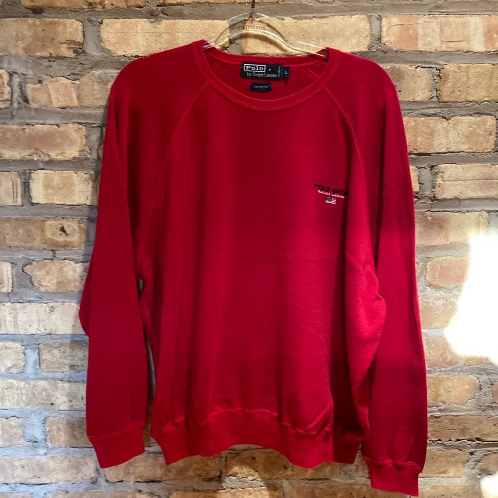 Polo by Ralph Lauren man size large 100% cotton sweatshirt pull over